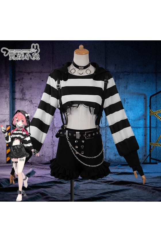 2XXT Cosplay Vtuber Virtual YouTuber Sasaki Saku Prisoner No.039 Cosplay Costume